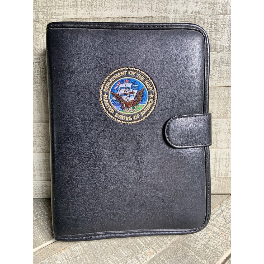 US Department of the Navy 3 Ring Planner Organizer Binder Snap‎ Closure New